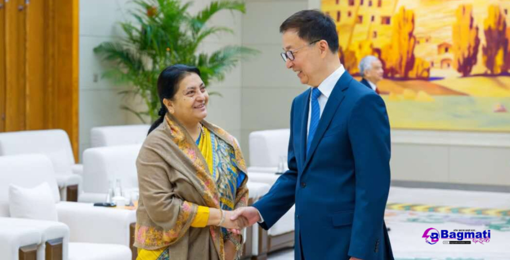 चिनियाँ उपराष्ट्रपति र पूर्वराष्ट्रपति भण्डारीबीच गान्सुमा भेट