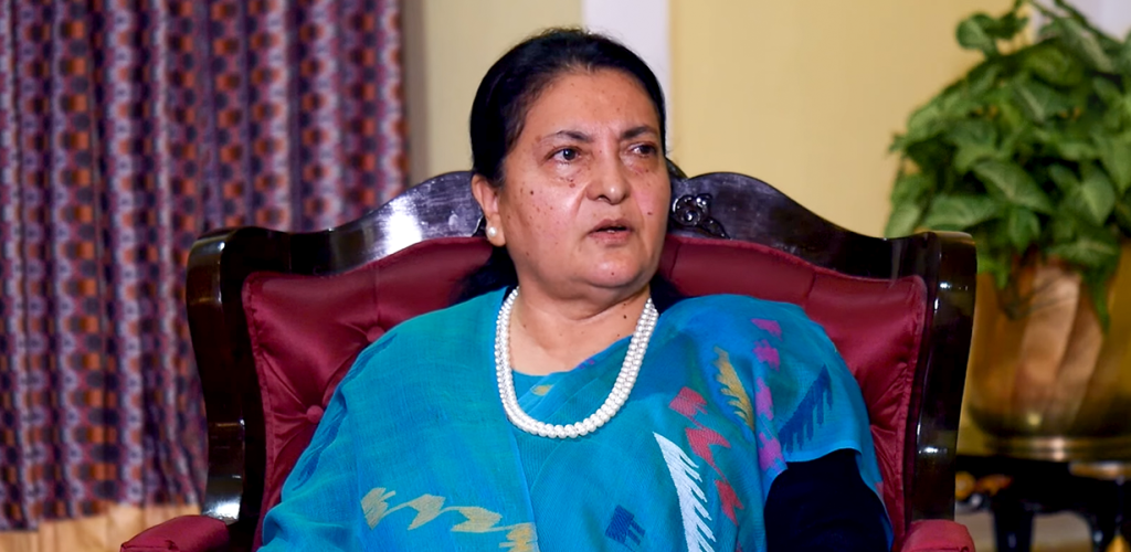 भोली पूर्वराष्ट्रपति भण्डारीले विशेष पत्रकार सम्मेलन गर्दै