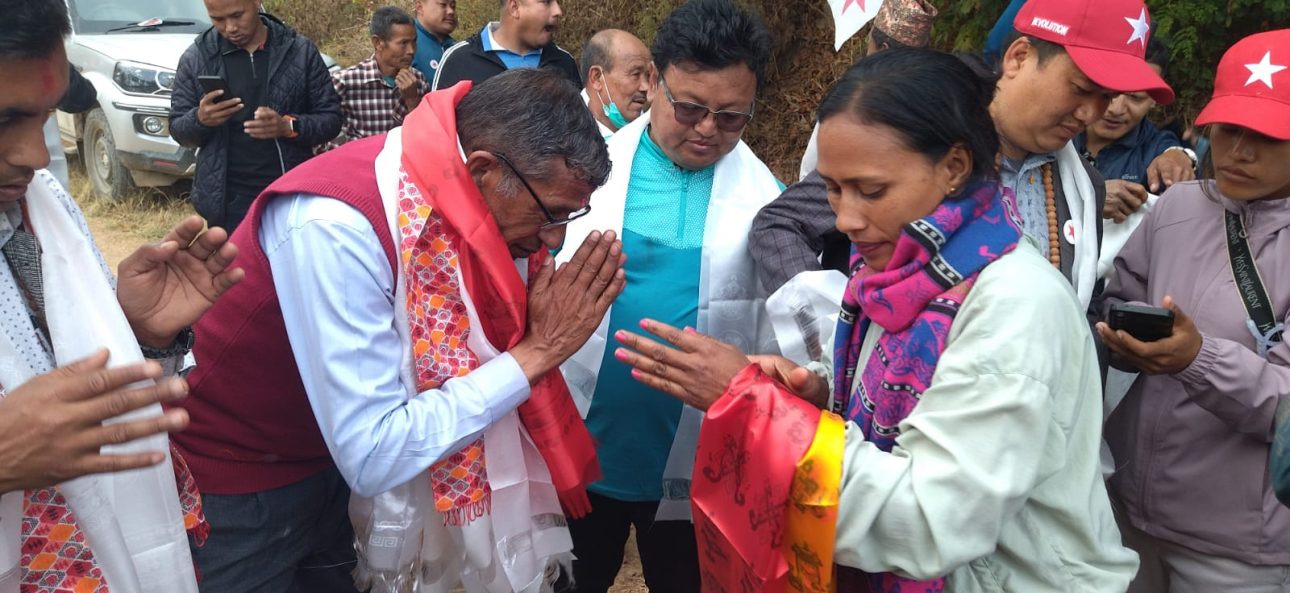 तेमालमा नेकपाको घरदैलो अभियान तीव्र ।