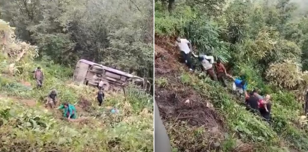 नुवाकोटमा बस र ईभी भ्यान दुर्घटना, २ जनाको मृत्यु, ३ घाइते