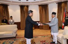 पाँच देशका नवनियुक्त राजदूतद्वारा राष्ट्रपति पौडेलसमक्ष ओहोदाको प्रमाणपत्र प्रस्तुत